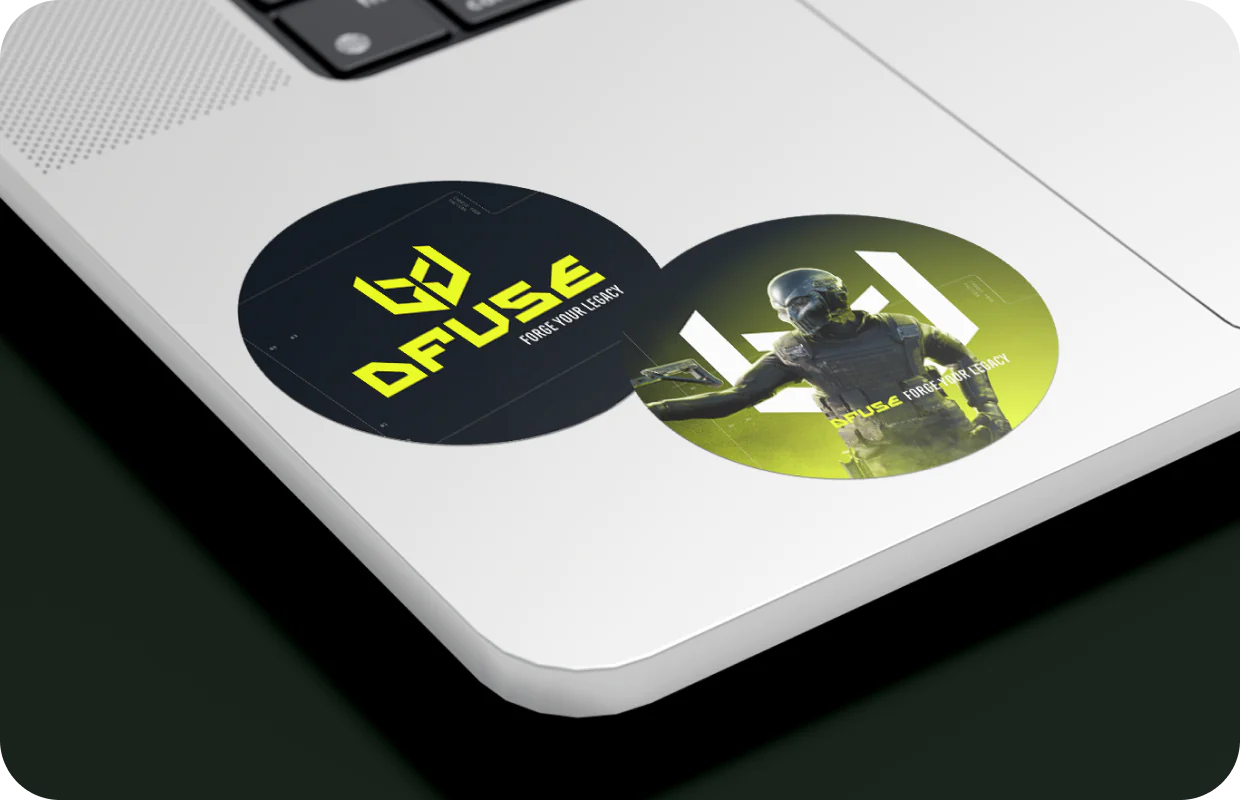 Dfuse laptop stickers