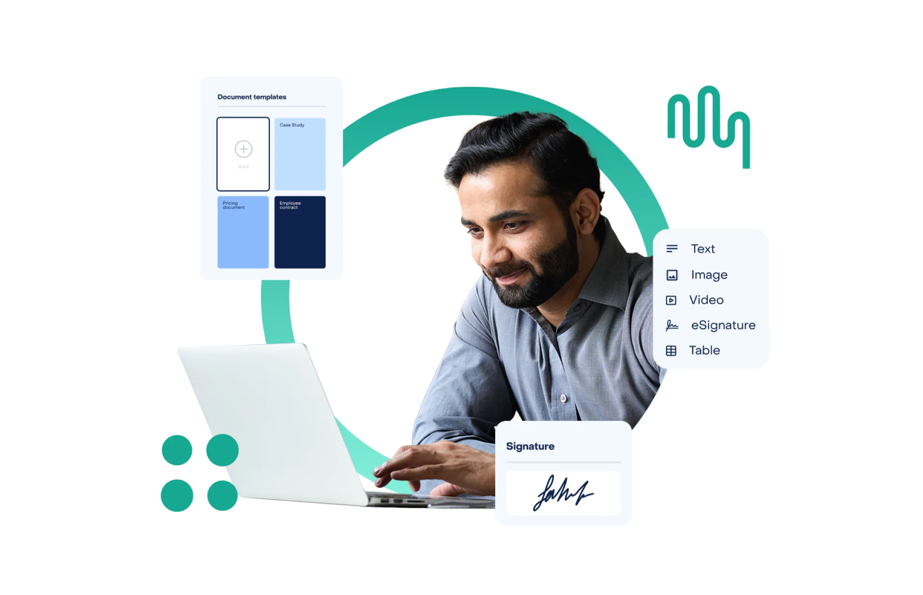 SaaS Branding and Website Design. UI style. "Document templates" "Text" "Image" "Video"
