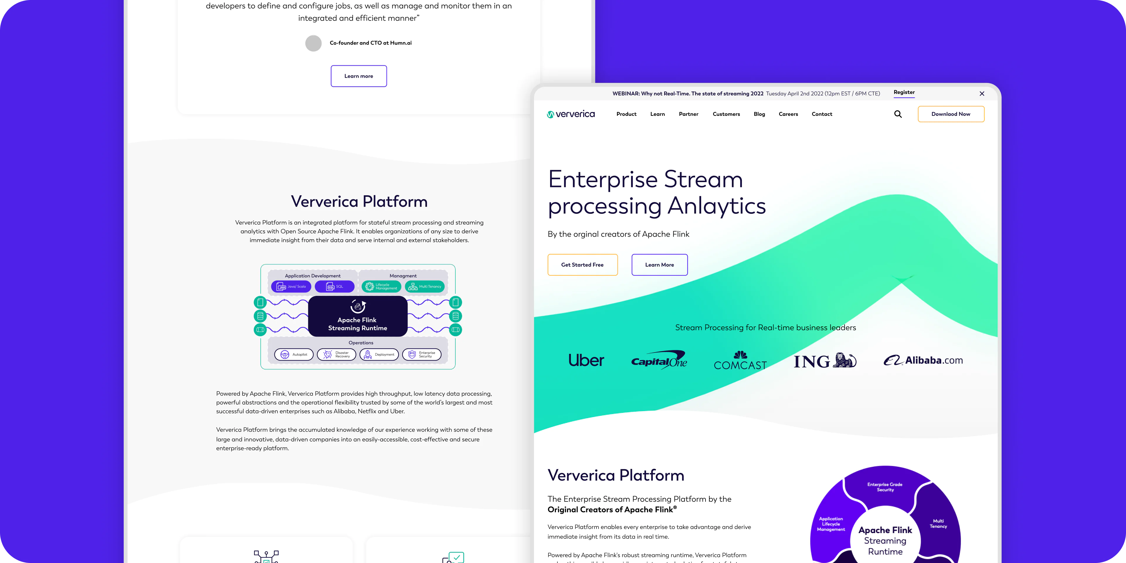Ververica website showcase