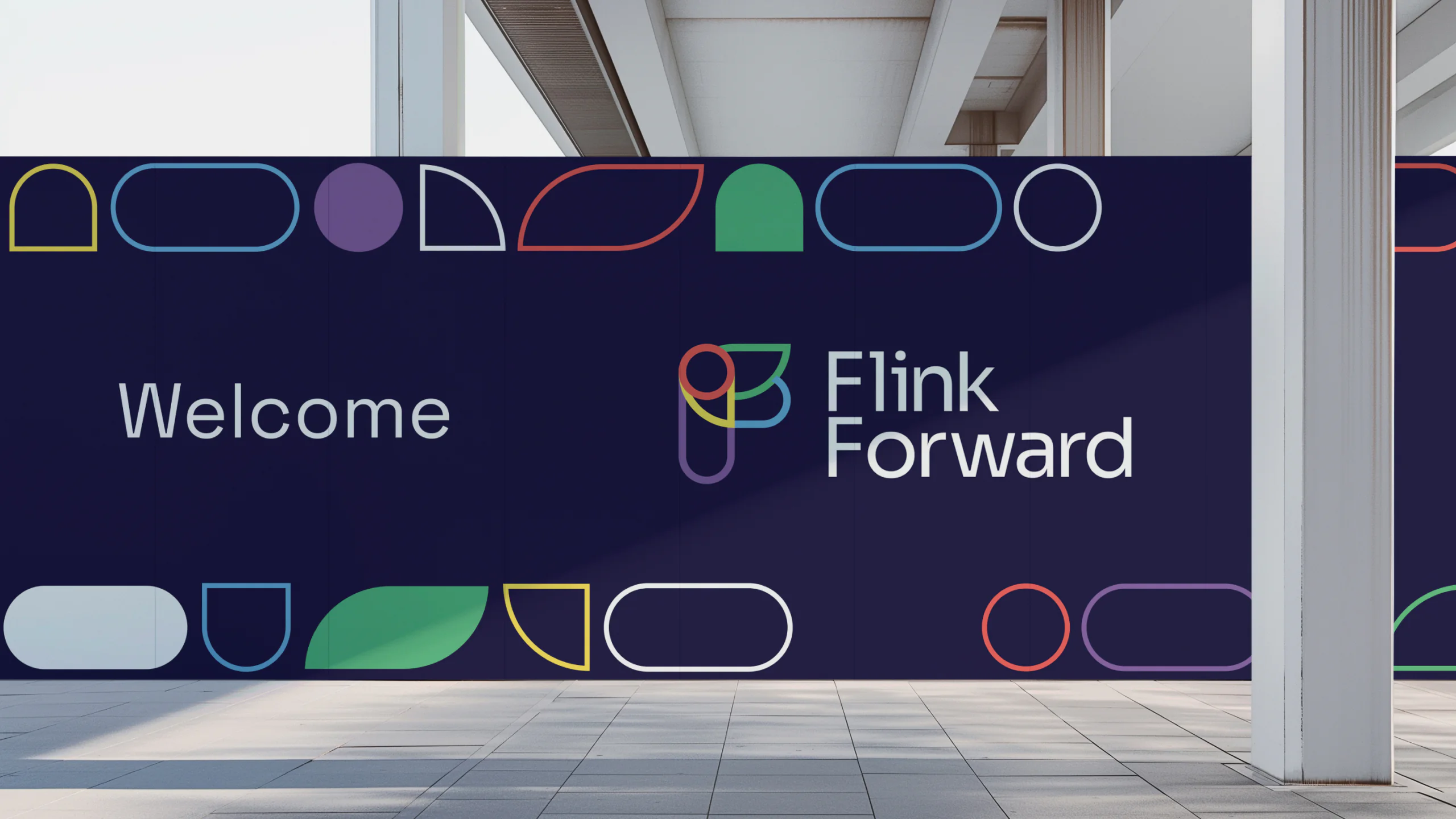 Flink Forward event wall banner